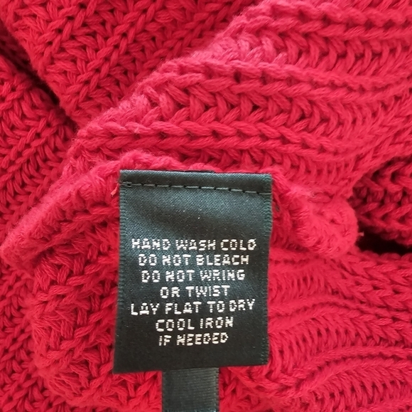 Lauren Ralph Lauren Small 100% Cotton Shawl Neck Chunky Cable Knit Sweater - Picture 5 of 12